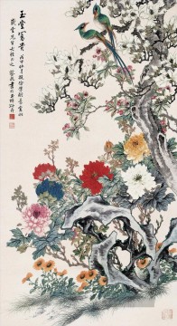  blume - Caixian Wohlstand Vögelen und Blumen 1898 Kunst Chinesische